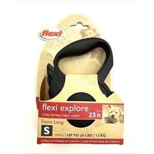 Flexi Explore Cord Retractable Leash 23 ft for small Dogs up to 26 lbs